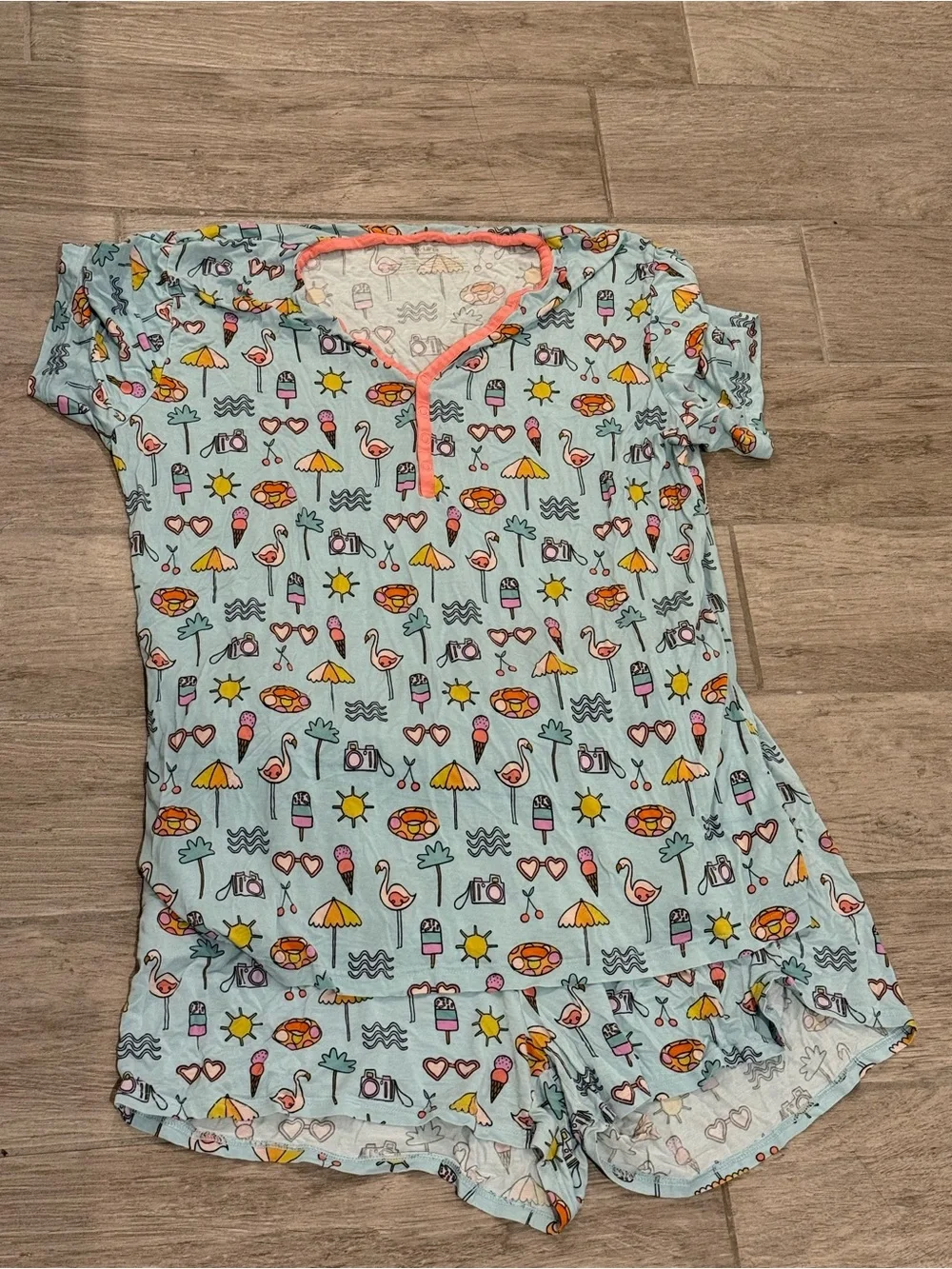 Women’s Little Sleepies Flamingo Pajama Set XL